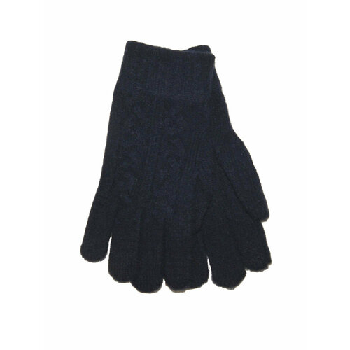 фото Перчатки kim lin, демисезон/зима, шерсть, вязаные, размер универсальный, синий