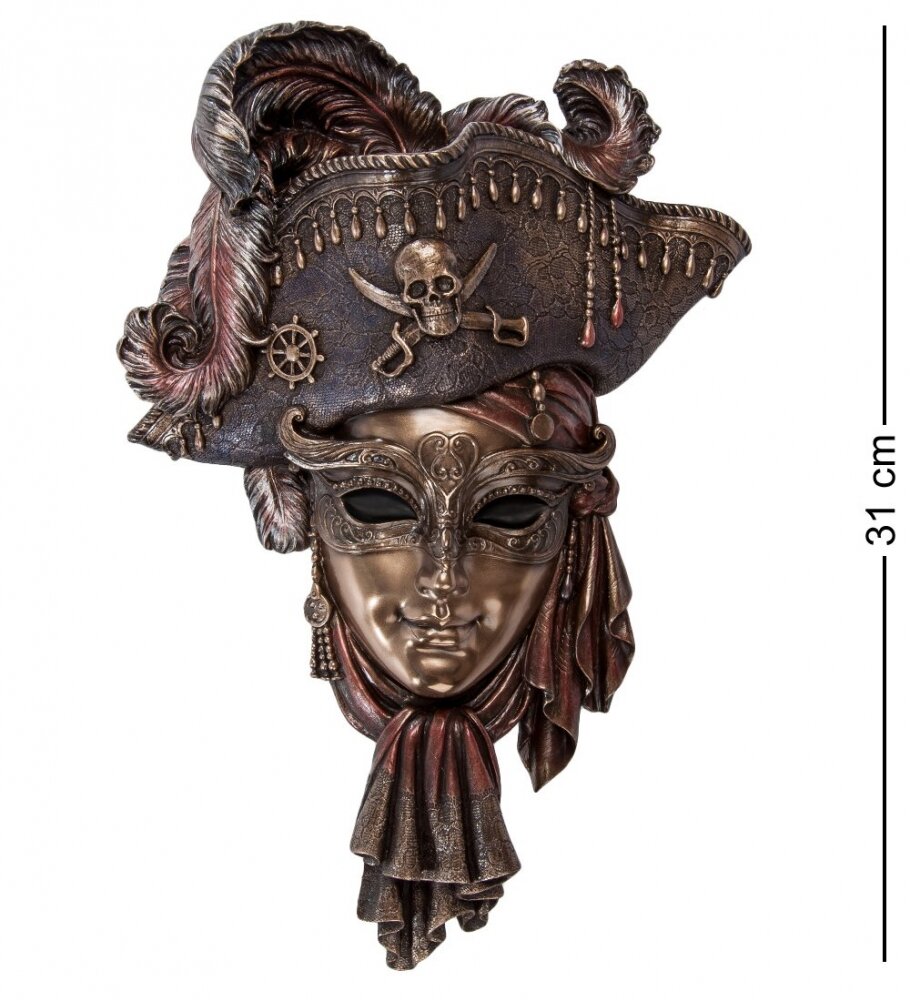 Венецианская маска Veronese "Пират" (цвет бронзовый) WS-324