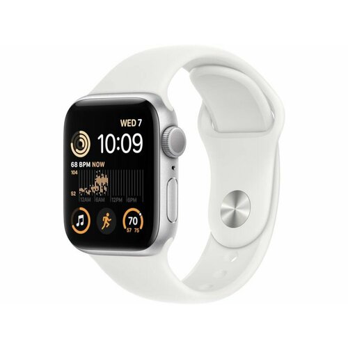 Умные часы APPLE Watch SE GPS 40mm Silver Aluminum Case with White Sport Band 3638000₽