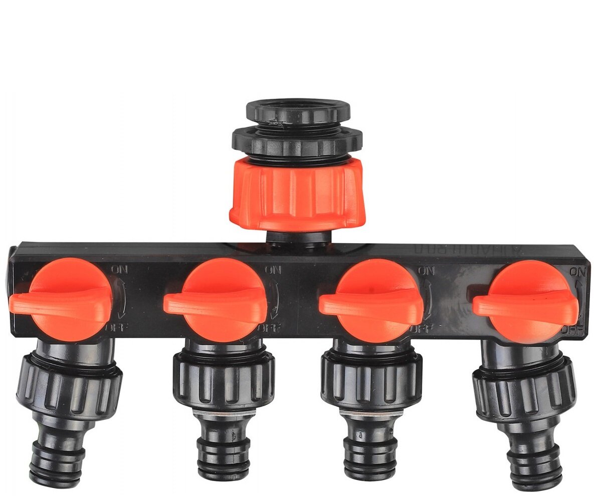 фото Распределитель для шланга четырехканальный PATRIOT TAP-4, 3/4 и 1/2 дюйма