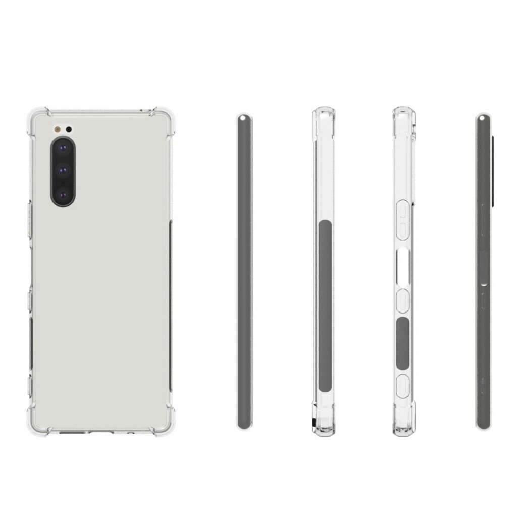 Чехол задняя-панель-накладка-бампер MyPads Tocco для Sony Xperia 5 с усиленной защитой углов противоударный прозрачный — фото 1