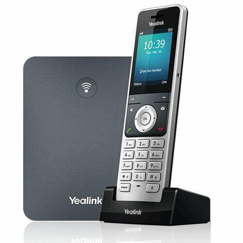 YEALINK DECT-трубка Yealink W76P DECT (база W70B+трубка W56H) до 10 SIP-аккаунтов, трубок на базу, 20 одноврем. Вызовов