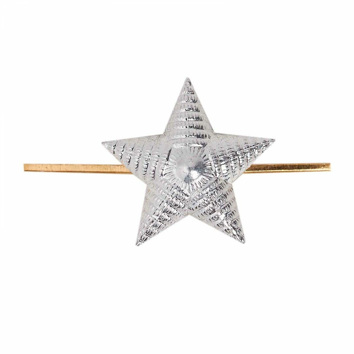 фото Звезда рифленая, металл, серебро, Размер Ст. офиц. состав