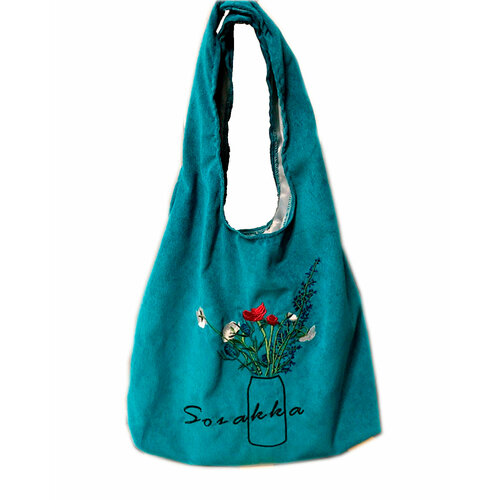 фото Сумка шоппер oz225-shopp-kit-velv-zhen-biryz-solar, бирюзовый нет бренда