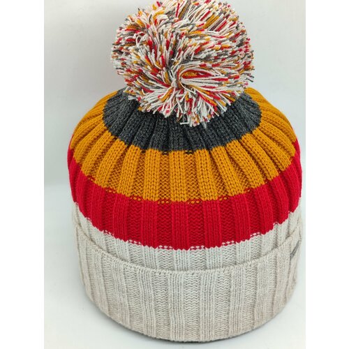 фото Шапка , размер 54/62, бежевый, коричневый raff