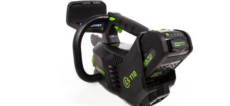 Аккумуляторная пила Greenworks GD40TCS шаг цепи 1/4" 0 40 В зеленый