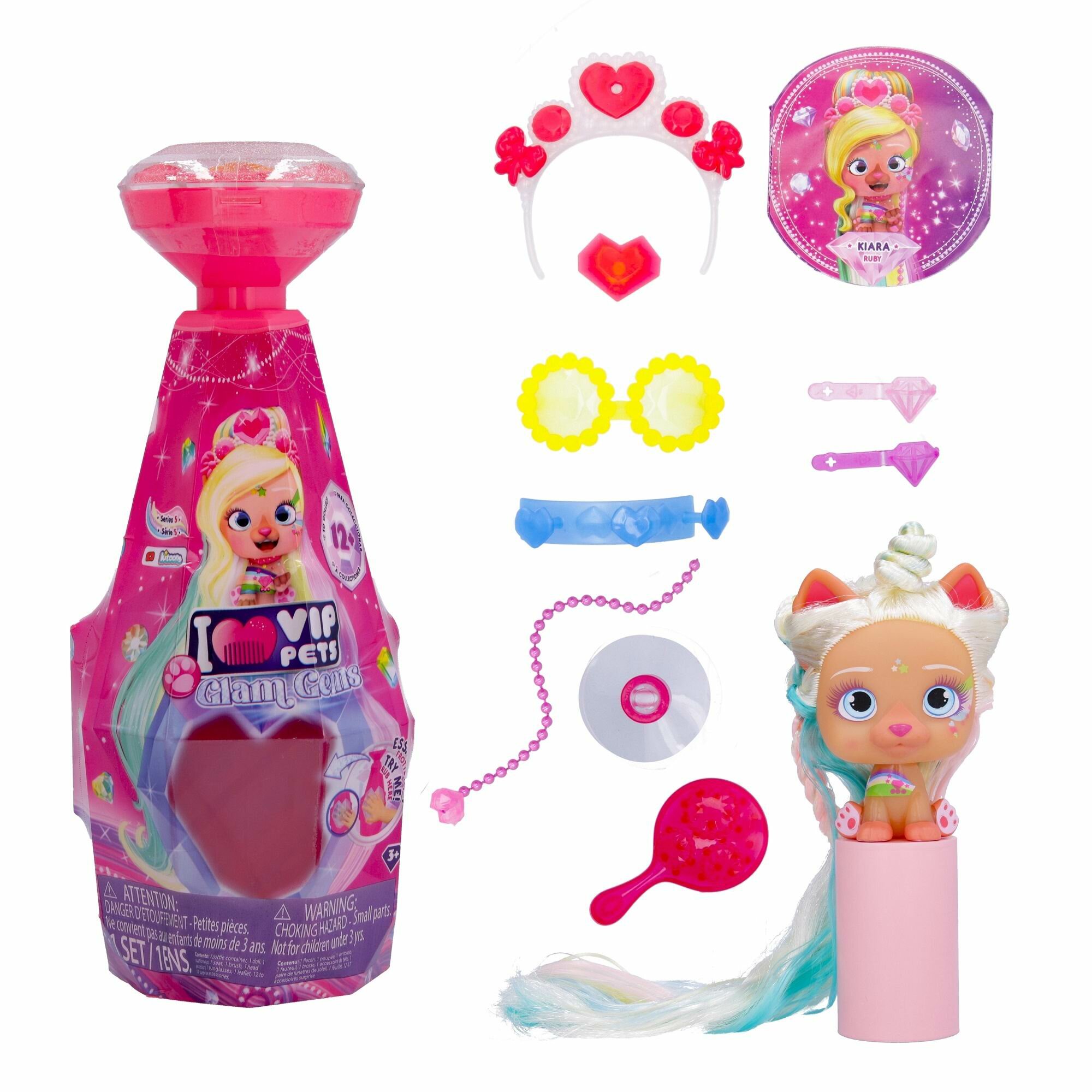 Фигурка IMC Toys VIP Pets GLAM GEMS Модные щенки Kiara 715684/714199