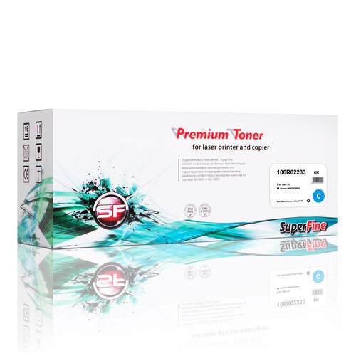 картридж для xerox phaser 6600 wc6605 toner cartr кр 106r02234 6k compatible Картридж Xerox 106R02233 Phaser 6600/WC6605 6K Cyan SuperFine