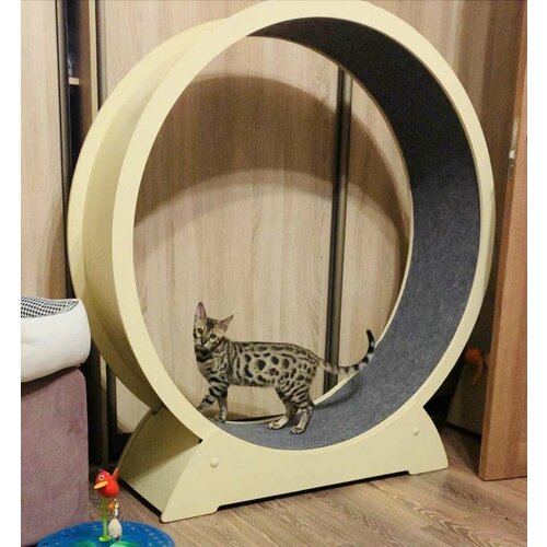 Беговое колесо Ляпота для кота для кошек интерактивное развивающее дерево 150см 26730₽