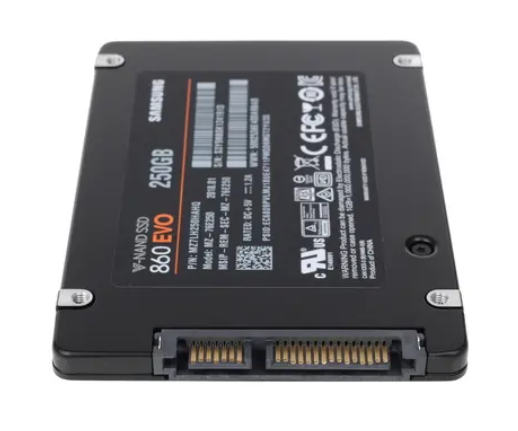 250 ГБ 2.5" SATA накопитель Samsung 860 EVO (MZ-76E250BW) - SATA, чтение - 550 Мбайт/сек, запись - 520 Мбайт/сек, 3D NAND, 3 бит MLC (TLC)