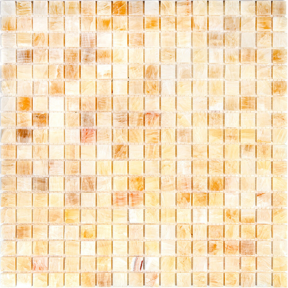 Мозаика Mir Mosaic Natural Adriatica желтая из натурального камня 305х305х7 мм глянцевая