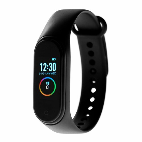 Фитнес-браслет Luazon LF-10 096 цветной дисплей пульсометр оповещения шагомер чёрный 1226₽