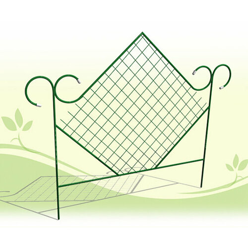 Забор садово-парковый "Ромб" (выс. 0,9м, дл. 5м, дл. дел. 1м) ст. тр. 10мм