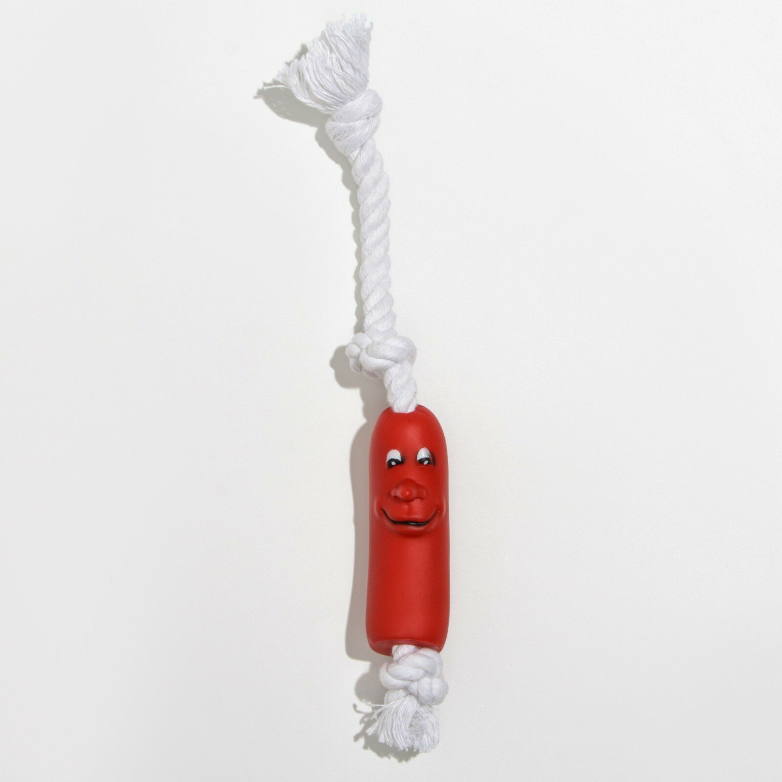 Игрушка "Обугленная сосиска на верёвке" для собак, 14 см, чёрная - фотография № 10