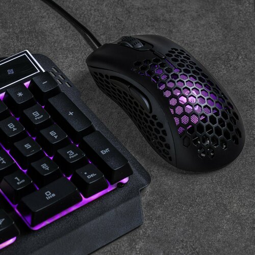 Мышь компьютерная MB-14 игровая оптическая с подсветкой 3200 dpi 15 м USB черная 205900₽