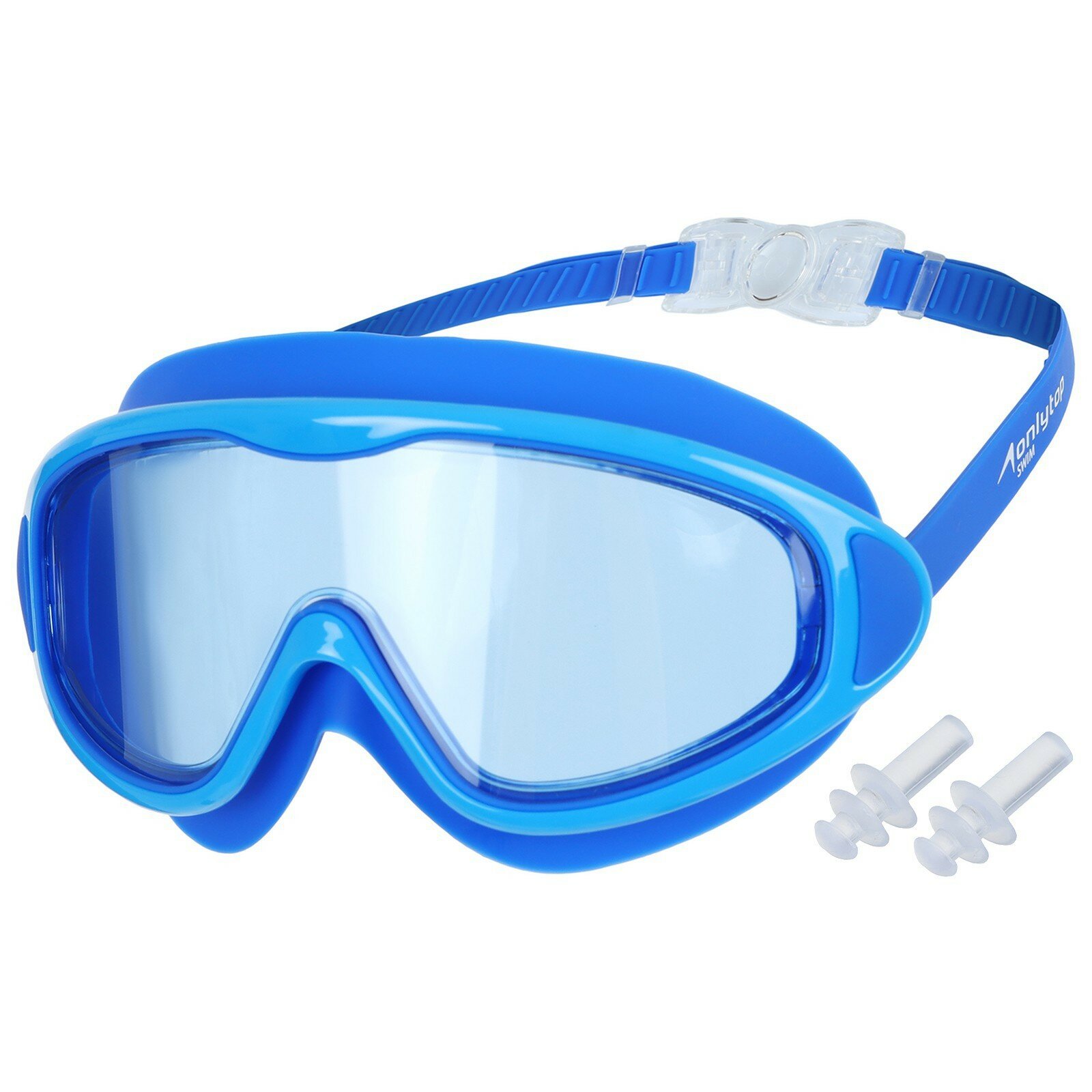 Маска для плавания детская, UV защита, беруши