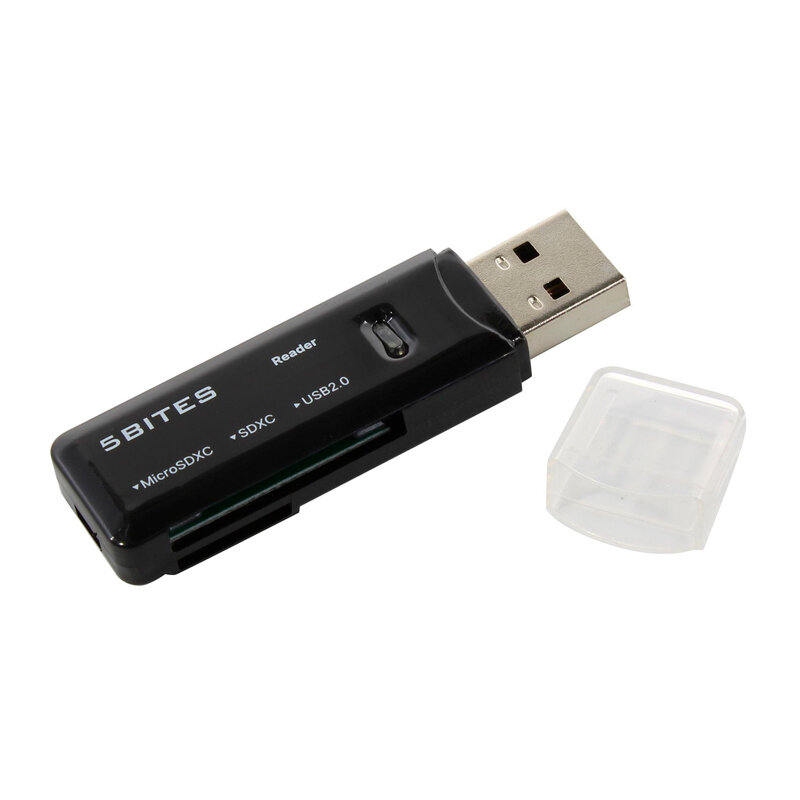 Кардридер 5bites RE2-100BK для SD и microSD карт USB 2.0