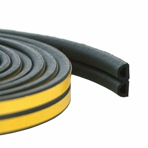 Уплотнитель для окон для дверей самоклеящийся PRAKTISCHE HOME 9х8мм D-10 м черный 360₽