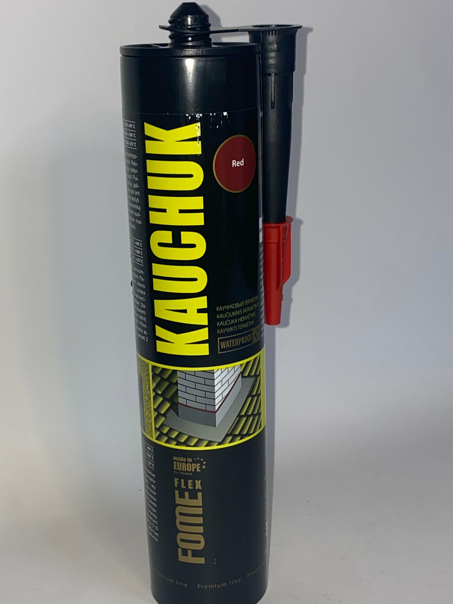 фото Герметик каучуковый FOME FLEX Kauchuk, красный, 300мл 01-4-2-013