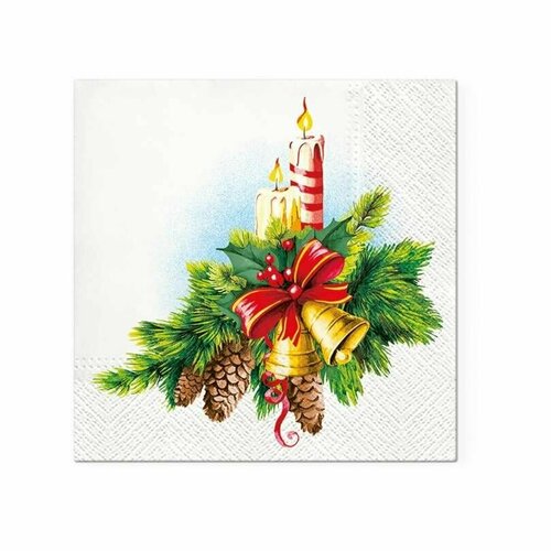 Декупажная карта - Рождественская композиция, салфетка трехслойная, 33 х 33 см, 1 упаковка