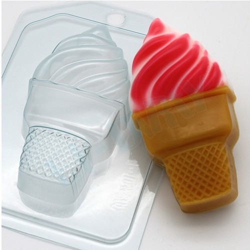 Мороженое/Мягкое в стаканчике - форма для мыла пластиковая