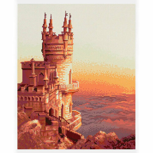 Набор для творчества Алмазная мозаика 40*50, см KiK i Крымский замок полная выкладка ALM031