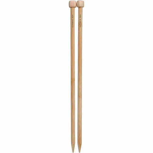 Clover - бамбуковые спицы односторонние размер 15 (10 мм.) 33-35 см. / 3012-15