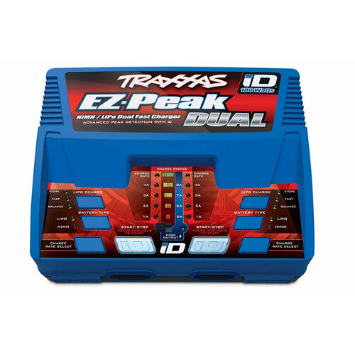 Запчасти для Traxxas TRAXXAS Charger EZ-Peak Plus 4-amp NiMH: LiPo Fast Charger with iD™ Auto Battery Identification (Dual Output)