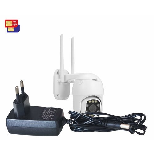 HD-com 3MP-4G SE111 H265 S18943APQ - 4G IP-камера для уличного наблюдения с SIM картой - 3G 4G камера наблюдения Ночная подсветка запись на SD 819000₽