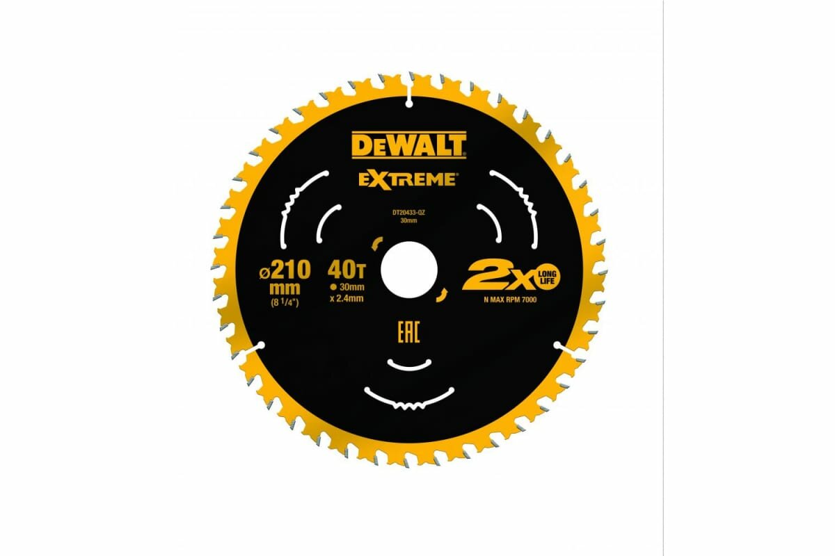 DeWalt Пильн. диск 210x30мм 40T ATB7 д/DWE7486
