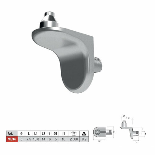 Полкодержатель для деревянных полок с фиксацией 32₽