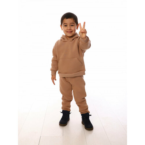 Комплект одежды Милаша, повседневный стиль, размер 104, коричневый