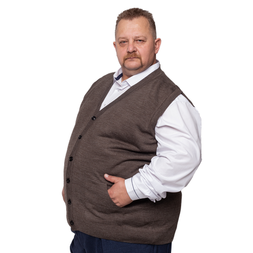 фото Жилет turhan, размер 5 xl, коричневый