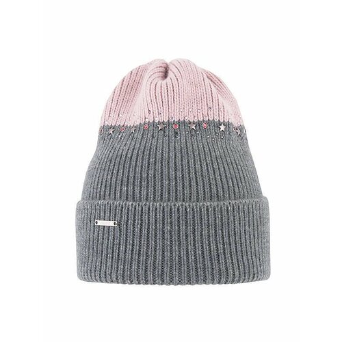 Шапка mialt, размер 54-56, розовый, серый шапка зимняя для девочки размер 54 56 арт 32123шд05 цвет серый