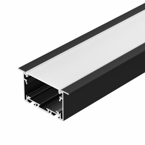 Профиль S2-LINIA69-F-2500 SEAMLESS BLACK (Arlight, Алюминий) - фото №1