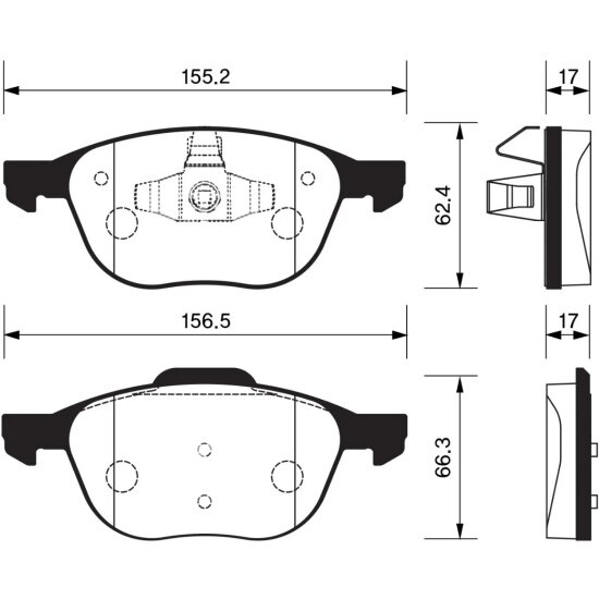 Колодки тормозные передние Sangsin Brake для Ford, Mazda, Volvo, SP1260, 4 шт