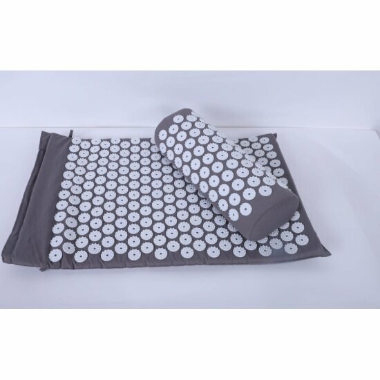фото Коврик ARYA HOME Arya Aurora массажный игольчатый аппликатор с подушкой 68x42-38x15x10 Серый