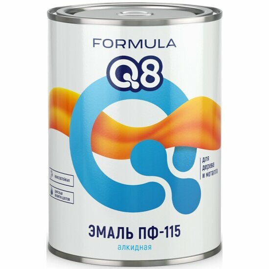 Эмаль Formula Q8 ПФ-115 алкидная  глянцевая 09 кг синяя