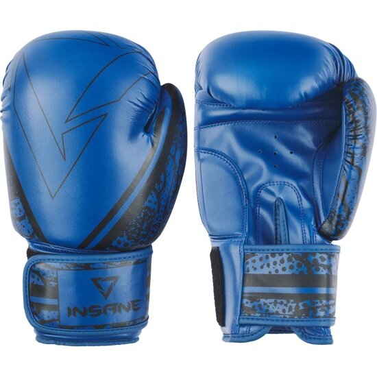 Перчатки боксёрские Insane ODIN IN22-BG200, ПУ, синий, 8 oz