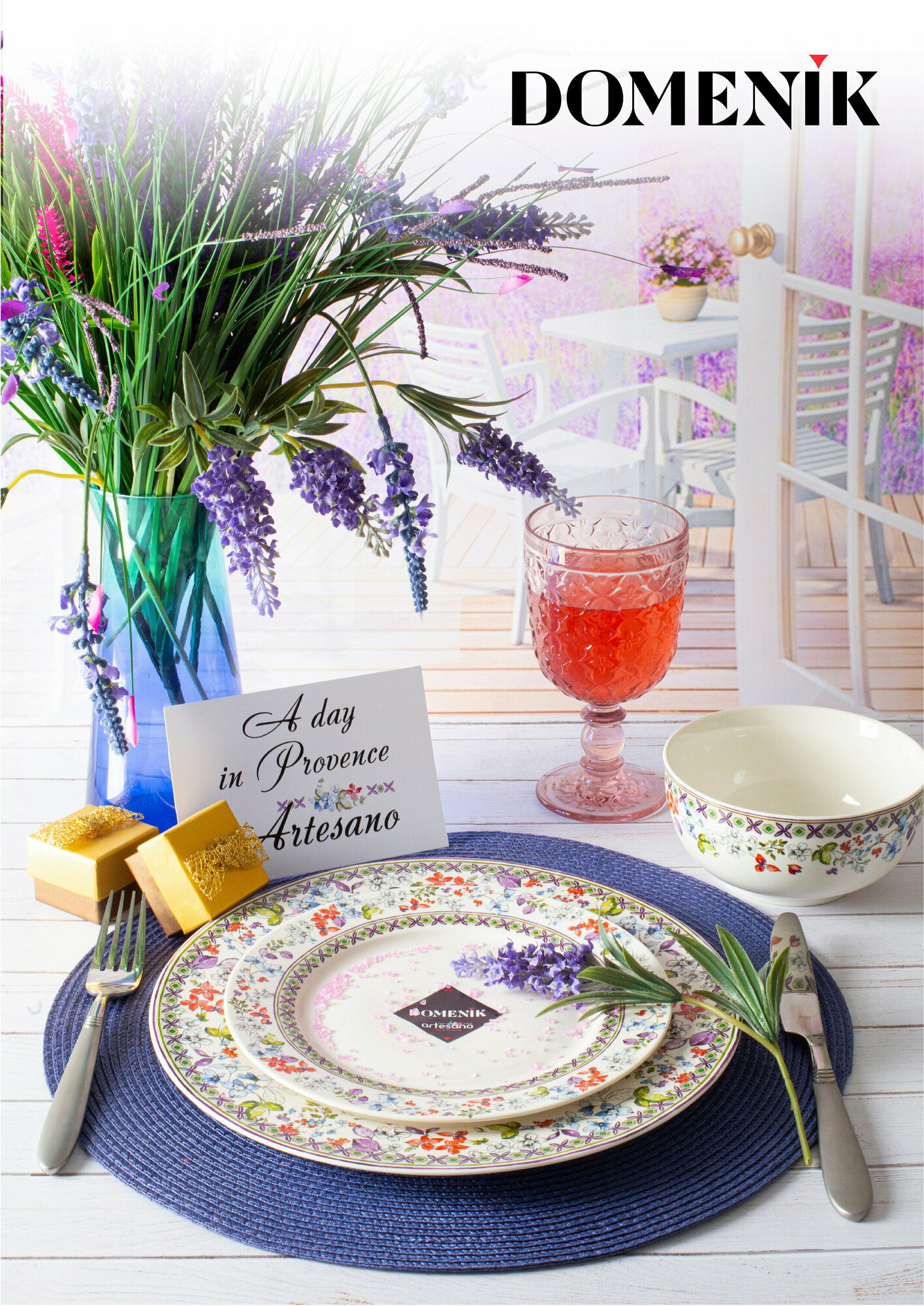 Тарелка десертная DOMENIK "ARTESANO" 20 см, фарфоровая, с рисунком — фото 1