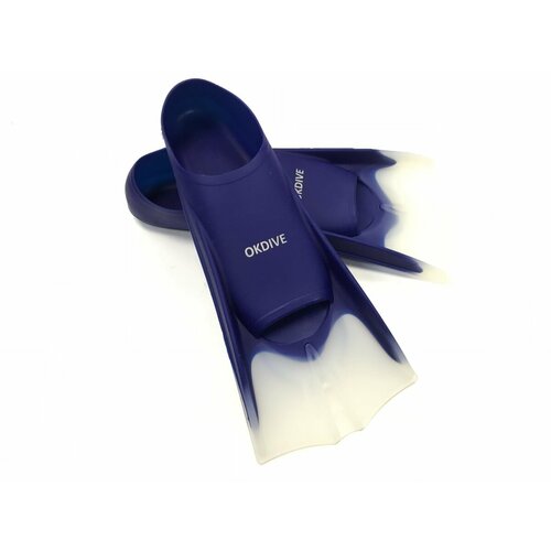 фото Ласты тренировочные 33-34, син./прозр, силикон okdive