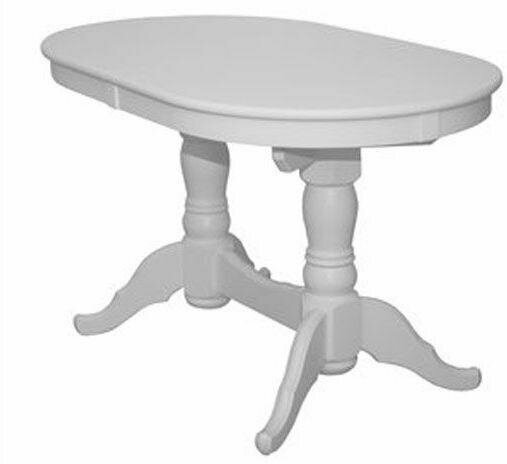 фото Стол RB Презент Белый/массив березы, Шпон