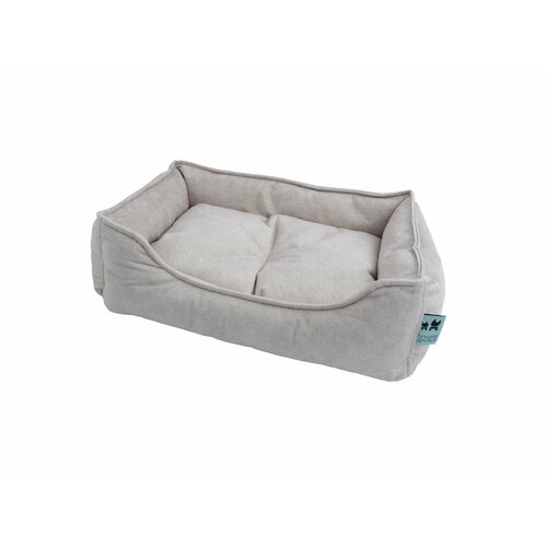 Лежанка Лучшие Друзья, ткань велюр, цвет св.-серый 88х75х23 см