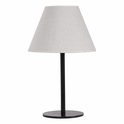 Светильник настольный 15ВТ Е27 абажур текстиль БЕЛ основание МЕТ черн ВЫС 40СМ 21 ВЕК 2473₽