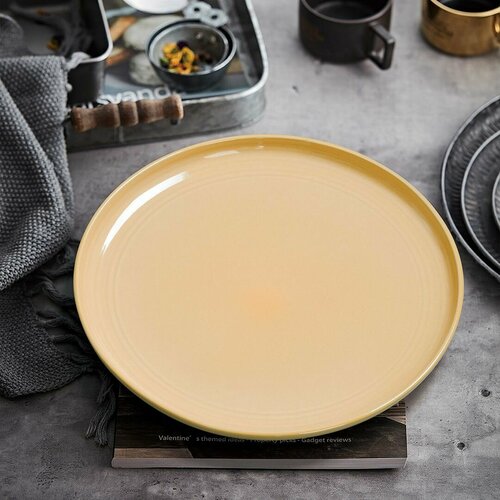 Набор посуды Stoneware тарелки обеденные 27 см 4 шт желтый 1799₽