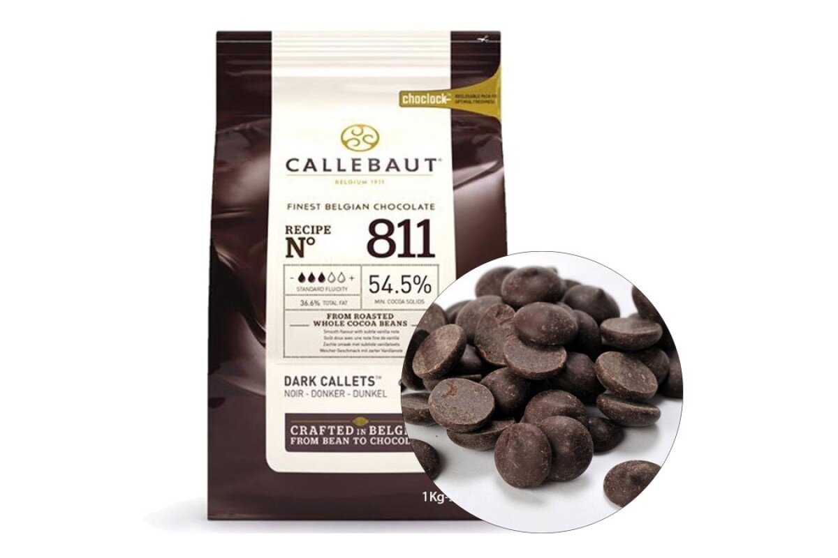 Шоколад тёмный "Callebaut" 54,5%, каллеты, (2,5 кг)