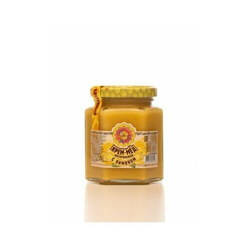 Крем-мед пчела маня 250 г натуральный с лимоном ст/б