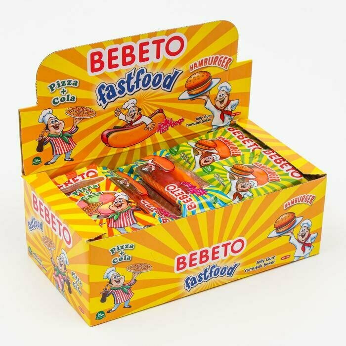 Жевательный мармелад BEBETO FAST FOOD, 3 вкуса, ассорти, 25 г 7322882 - фотография № 7