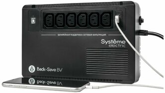 ИБП Systeme electric Back-Save BV 800 ВА, 6 розеток BVSE800I