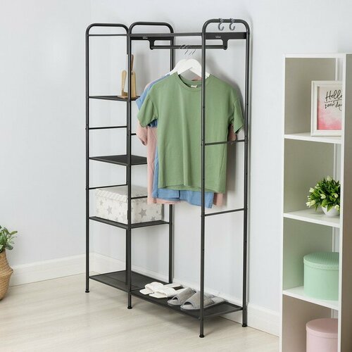 Гардеробная система Валенсия 1 сталь 109301555 см цвет графит 14397₽